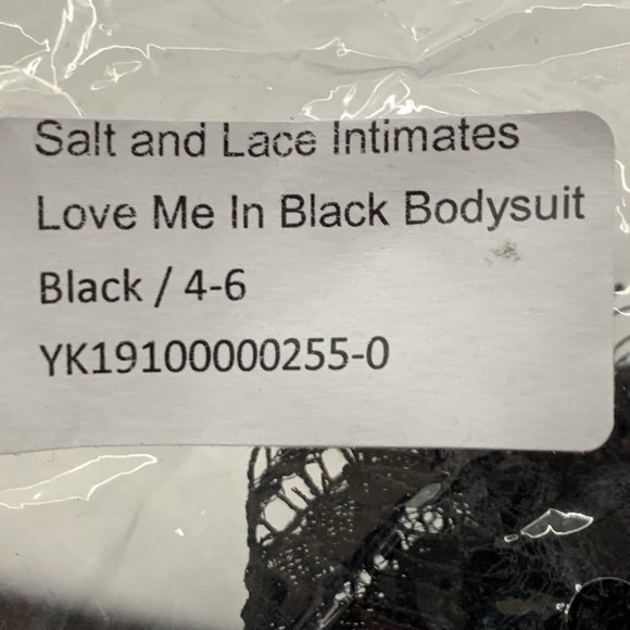 Salt and Lace Intimates Love Me In Black Lace Bodysuit Small - Picture 13 of 13
